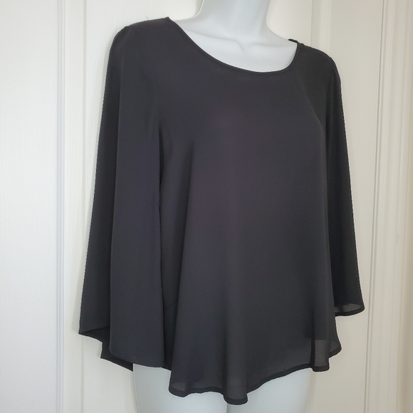 LUSH Sheer Black Blouse - Picture 7 of 11